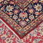 Najafabad Persian Rug 13'1" x 9'10" - Semi Antique Medallion Red, Beige Hand Knotted | detail view | SKU 111220