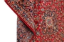 Mashad Persian Rug 12'12" x 9'10" - Semi Antique Medallion Crimson, Ultramarine Hand Knotted | texture detail | SKU 111221