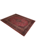 Mashad Persian Rug 12x9 ft - Semi Antique Medallion Crimson, Ultramarine Hand Knotted | pile detail | SKU 111222