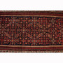 Hamadan Persian Rug 8'10" x 3'9" - Semi Antique Afshan Red, Blue Hand Knotted | pile detail | SKU 111226