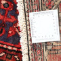 Hamadan Persian Rug 9x3 ft - Semi Antique Medallion (Toranj), Herati (Mahi) Madder Red, Navy Blue, Crimson Hand Knotted | full view | SKU 111230