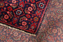 Mahal Persian Rug 9x2 ft - Semi Antique Herati (Mahi) Burgundy, Navy Blue, Madder Red Hand Knotted | pile detail | SKU 111231