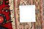 Hamadan Persian Rug 10'7" x 3'10" - Semi Antique Afshan Red, Blue Hand Knotted | full view | SKU 111232