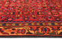 Hamadan Persian Rug 10x3 ft - Semi Antique Afshan Red, Blue Hand Knotted | back view | SKU 111232