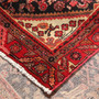 Hamadan Persian Rug 9'10" x 3'5" - Semi Antique Afshan Red, Blue Hand Knotted | full view | SKU 111233
