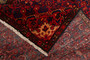 Hamadan Persian Rug 12'12" x 3'10" - Semi Antique Afshan Red, Blue Hand Knotted | pile detail | SKU 111235