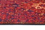 Hamadan Persian Rug 12x3 ft - Semi Antique Afshan Red, Blue Hand Knotted | back view | SKU 111235