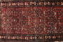 Hamadan Persian Rug 6x3 ft - Semi Antique Afshan Red, Blue Hand Knotted | pile detail | SKU 111236