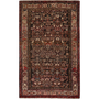 Hamadan Persian Rug 6'3" x 3'8" - Semi Antique Afshan Red, Blue Hand Knotted | front view | SKU 111237