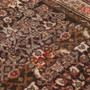 Hamadan Persian Rug 6'3" x 3'8" - Semi Antique Afshan Red, Blue Hand Knotted | back view | SKU 111237