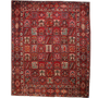 Bakhtiari Persian Rug 12'6" x 10'6" - Semi Antique Medallion Blue, Crimson Hand Knotted | front view | SKU 111300