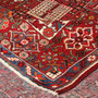 Bakhtiari Persian Rug 12'6" x 10'6" - Semi Antique Medallion Blue, Crimson Hand Knotted | full view | SKU 111300