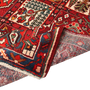 Bakhtiari Persian Rug 12'6" x 10'6" - Semi Antique Medallion Blue, Crimson Hand Knotted | corner detail | SKU 111300