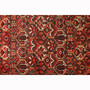 Bakhtiari Persian Rug 9'11" x 7'3" - Semi Antique Medallion Blue, Crimson Hand Knotted | pile detail | SKU 111301