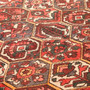 Bakhtiari Persian Rug 9'11" x 7'3" - Semi Antique Medallion Blue, Crimson Hand Knotted | back view | SKU 111301