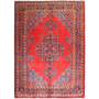 Viss Persian Rug 10x5 ft - Semi Antique Geometric Red, Beige Hand Knotted | front view | SKU 111302