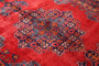 Vist Persian Rug 10'10" x 5'7" - Semi Antique Geometric Red, Beige Hand Knotted | pile detail | SKU 111302