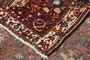 Bakhtiari Persian Rug 9'8" x 5'6" - Semi Antique Medallion Blue, Crimson Hand Knotted | pile detail | SKU 111304