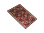 Bakhtiari Persian Rug 9x5 ft - Semi Antique Medallion Blue, Crimson Hand Knotted | side view | SKU 111304