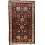 Bakhtiari Persian Rug 10'1" x 5'9" - Semi Antique Medallion Blue, Crimson Hand Knotted | front view | SKU 111306
