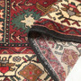 Bakhtiari Persian Rug 10x5 ft - Semi Antique Medallion Blue, Crimson Hand Knotted | detail view | SKU 111306