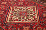 Borchelu Persian Rug 11x5 ft - Semi Antique Medallion Camel, Blue Hand Knotted | corner detail | SKU 111308