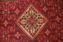 Borchelu Persian Rug 11'10" x 5'6" - Semi Antique Medallion Camel, Blue Hand Knotted | full view | SKU 111308