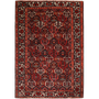 Bakhtiari Persian Rug 9'11" x 6'9" - Semi Antique Medallion Blue, Crimson Hand Knotted | front view | SKU 111309