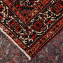 Bakhtiari Persian Rug 9'11" x 6'9" - Semi Antique Medallion Blue, Crimson Hand Knotted | corner detail | SKU 111309