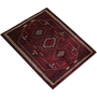 Lori Persian Rug 9'10" x 7'5" - Semi Antique Geometric Red, Brown Hand Knotted | texture detail | SKU 111312
