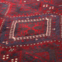 Lori Persian Rug 9x7 ft - Semi Antique Geometric Red, Brown Hand Knotted | back view | SKU 111312