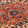 Bakhtiari Persian Rug 10'7" x 6'11" - Semi Antique Medallion Blue, Crimson Hand Knotted | back view | SKU 111313