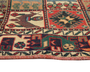 Bakhtiari Persian Rug 9'8" x 5'11" - Semi Antique Medallion Blue, Crimson Hand Knotted | side view | SKU 111314