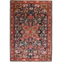 Bakhtiari Persian Rug 10'5" x 6'11" - Semi Antique Medallion Blue, Crimson Hand Knotted | front view | SKU 111315