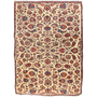 Isfahan Persian Rug 9'4" x 6'8" - Semi Antique Medallion Crimson, Cream Hand Knotted | front view | SKU 111316