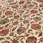 Isfahan Persian Rug 9'4" x 6'8" - Semi Antique Medallion Crimson, Cream Hand Knotted | back view | SKU 111316