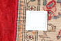 Tabriz Persian Rug 11'2" x 6'11" - Semi Antique Medallion Red, Cream Hand Knotted | corner detail | SKU 111318