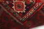Lori Persian Rug 9x4 ft - Semi Antique Geometric Red, Brown Hand Knotted | corner detail | SKU 111321