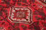 Lori Persian Rug 9x4 ft - Semi Antique Geometric Red, Brown Hand Knotted | pile detail | SKU 111321