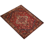 Bakhtiari Persian Rug 11'10" x 8'6" - Semi Antique Medallion Blue, Crimson Hand Knotted | texture detail | SKU 111324