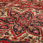 Bakhtiari Persian Rug 11'10" x 8'6" - Semi Antique Medallion Blue, Crimson Hand Knotted | back view | SKU 111324