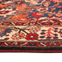 Bakhtiari Persian Rug 11'10" x 8'6" - Semi Antique Medallion Blue, Crimson Hand Knotted | side view | SKU 111324