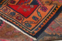 Lori Persian Rug 9'0" x 5'7" - Semi Antique Geometric Red, Brown Hand Knotted | full view | SKU 111325