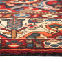 Bakhtiari Persian Rug 13x10 ft - Semi Antique Medallion Blue, Crimson Hand Knotted | side view | SKU 111326