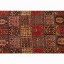 Bakhtiari Persian Rug 9'10" x 6'11" - Semi Antique Medallion Blue, Crimson Hand Knotted | pile detail | SKU 111327