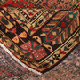 Bakhtiari Persian Rug 9'10" x 6'11" - Semi Antique Medallion Blue, Crimson Hand Knotted | corner detail | SKU 111327