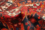 Bakhtiari Persian Rug 10'3" x 6'12" - Semi Antique Medallion Blue, Crimson Hand Knotted | detail view | SKU 111329