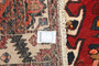 Bakhtiari Persian Rug 10'3" x 6'12" - Semi Antique Medallion Blue, Crimson Hand Knotted | pile detail | SKU 111329