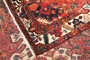 Bakhtiari Persian Rug 10x6 ft - Semi Antique Medallion Blue, Crimson Hand Knotted | side view | SKU 111329