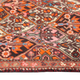 Bakhtiari Persian Rug 8'10" x 5'4" - Semi Antique Medallion Blue, Crimson Hand Knotted | back view | SKU 111330